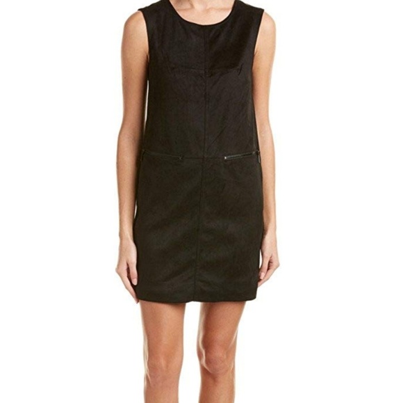 RACHEL Rachel Roy | Faux Suede Black Dress | Size 2 - Picture 2 of 7